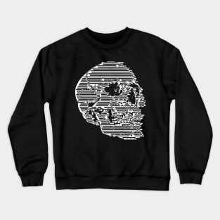 Pixel Line-Art Gothic Skull †††† Graphic Design Pattern Crewneck Sweatshirt